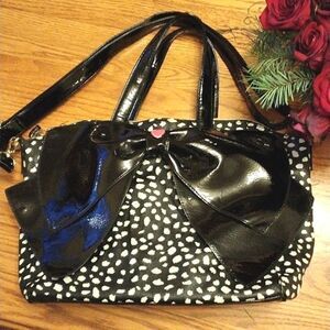 Betsey Johnson Spotted Satchel